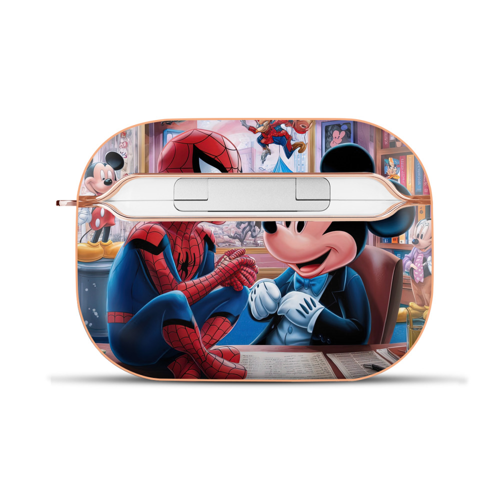 （画像用） Spider Man スパイダーマン 【AirPods Pro用】ハードシェル保護ケース｜耐衝撃・防指紋・カラビナ付き商品仕様
