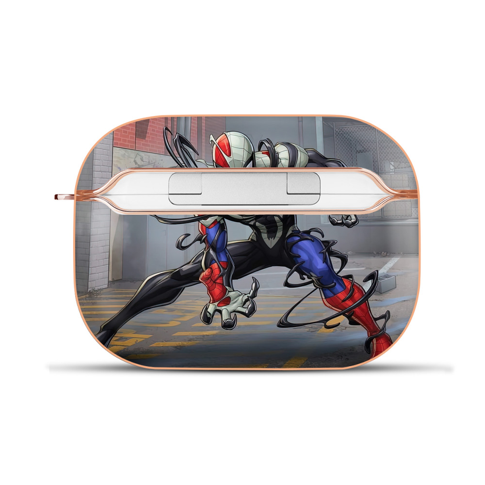 （画像用） Spider Man スパイダーマン 【AirPods Pro用】ハードシェル保護ケース｜耐衝撃・防指紋・カラビナ付き商品仕様