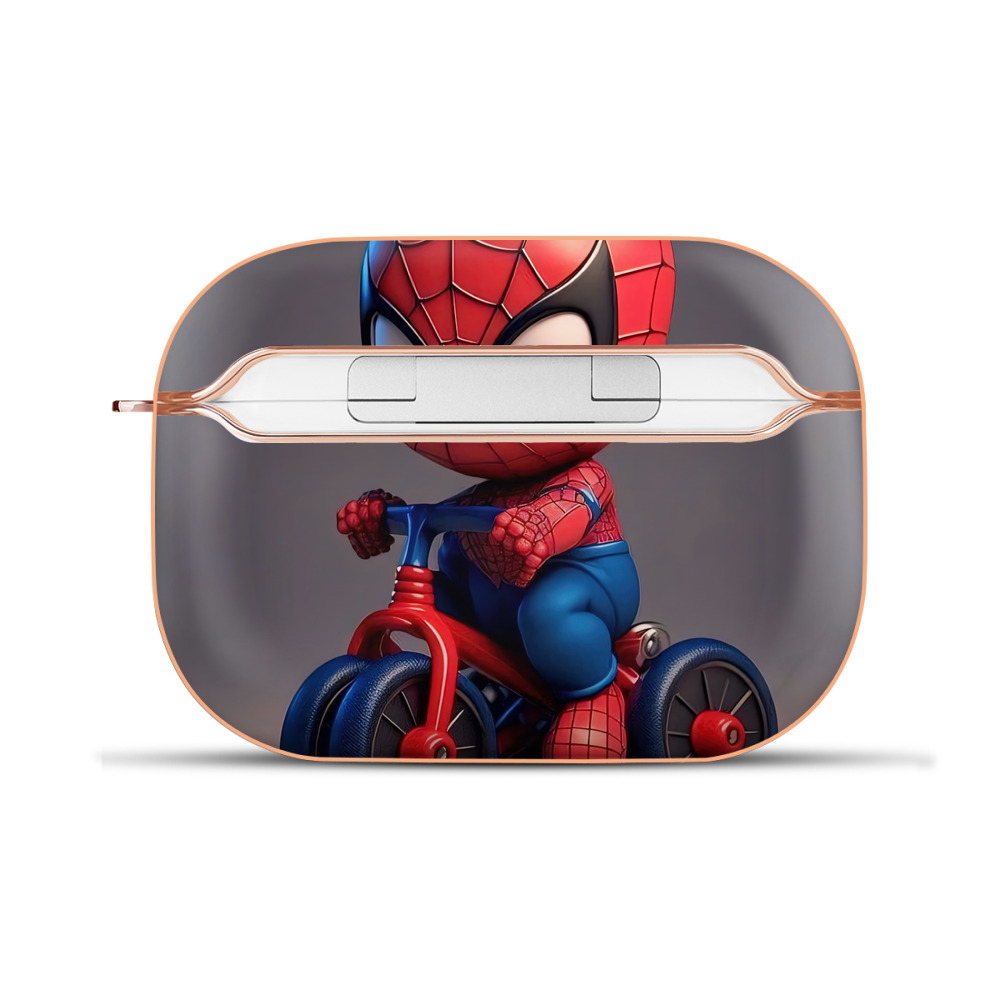 （画像用） Spider Man スパイダーマン 【AirPods Pro用】ハードシェル保護ケース｜耐衝撃・防指紋・カラビナ付き商品仕様