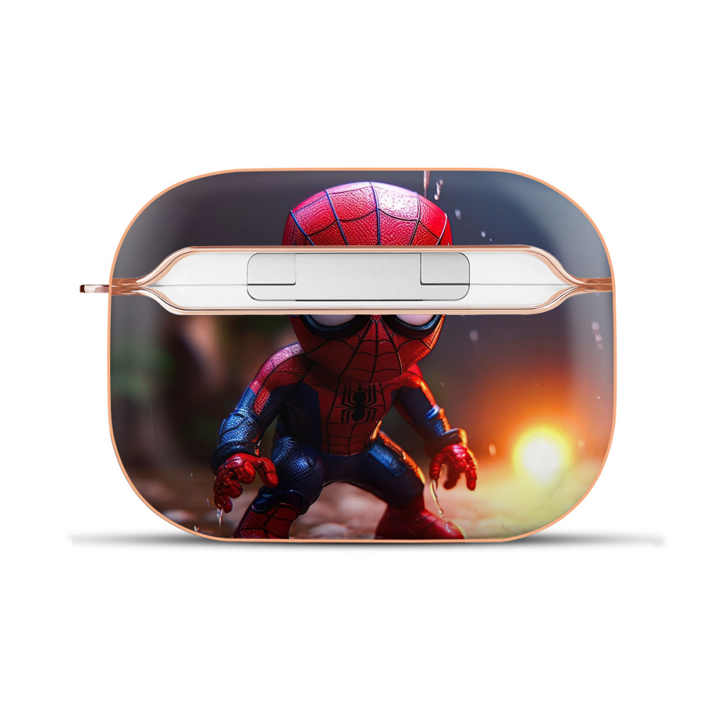 （画像用） Spider Man スパイダーマン 【AirPods Pro用】ハードシェル保護ケース｜耐衝撃・防指紋・カラビナ付き商品仕様