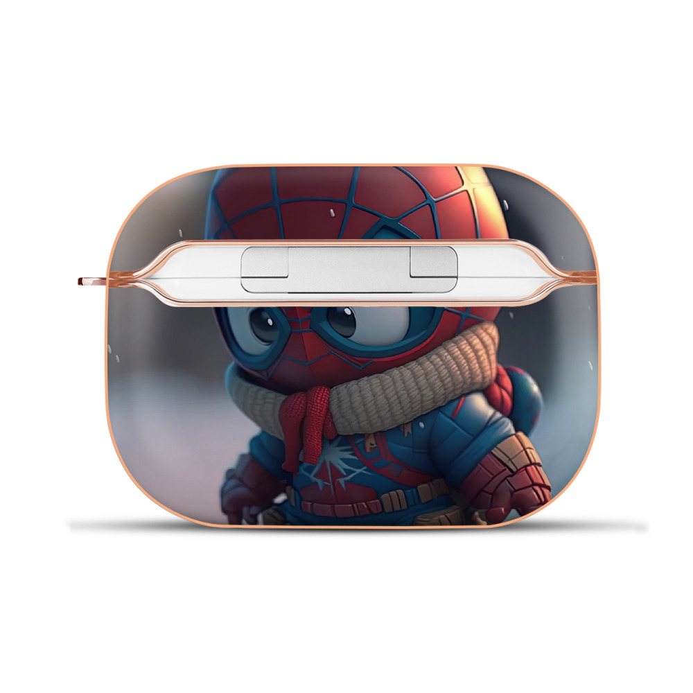（画像用） Spider Man スパイダーマン 【AirPods Pro用】ハードシェル保護ケース｜耐衝撃・防指紋・カラビナ付き商品仕様
