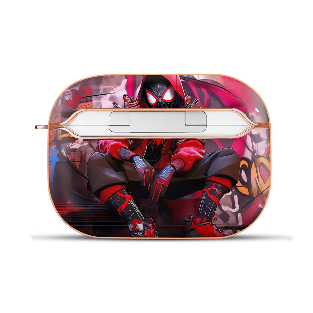 （画像用） Spider Man スパイダーマン 【AirPods Pro用】ハードシェル保護ケース｜耐衝撃・防指紋・カラビナ付き商品仕様