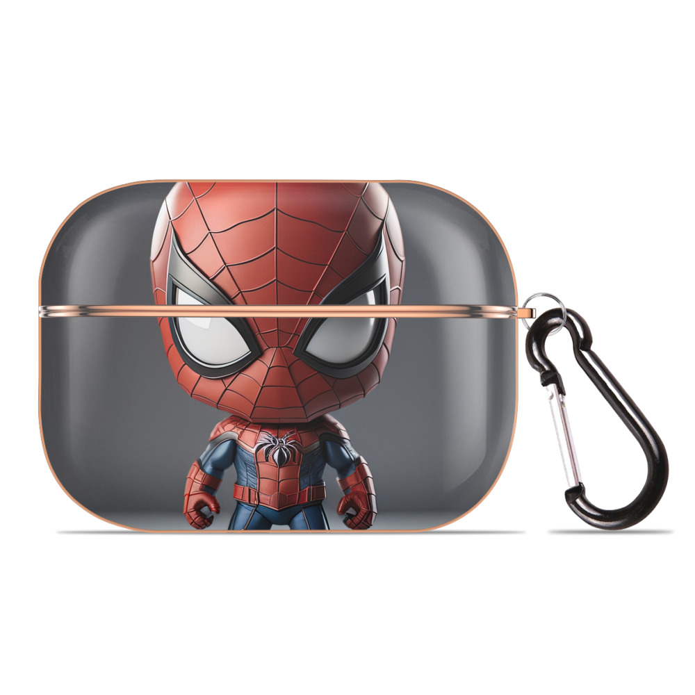 （画像用） Spider Man スパイダーマン 【AirPods Pro用】ハードシェル保護ケース｜耐衝撃・防指紋・カラビナ付き商品仕様