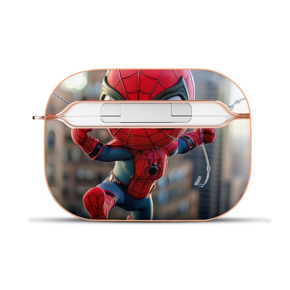 （画像用） Spider Man スパイダーマン 【AirPods Pro用】ハードシェル保護ケース｜耐衝撃・防指紋・カラビナ付き商品仕様