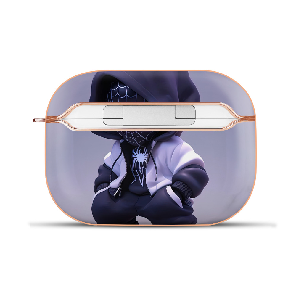 （画像用） Spider Man スパイダーマン 【AirPods Pro用】ハードシェル保護ケース｜耐衝撃・防指紋・カラビナ付き商品仕様