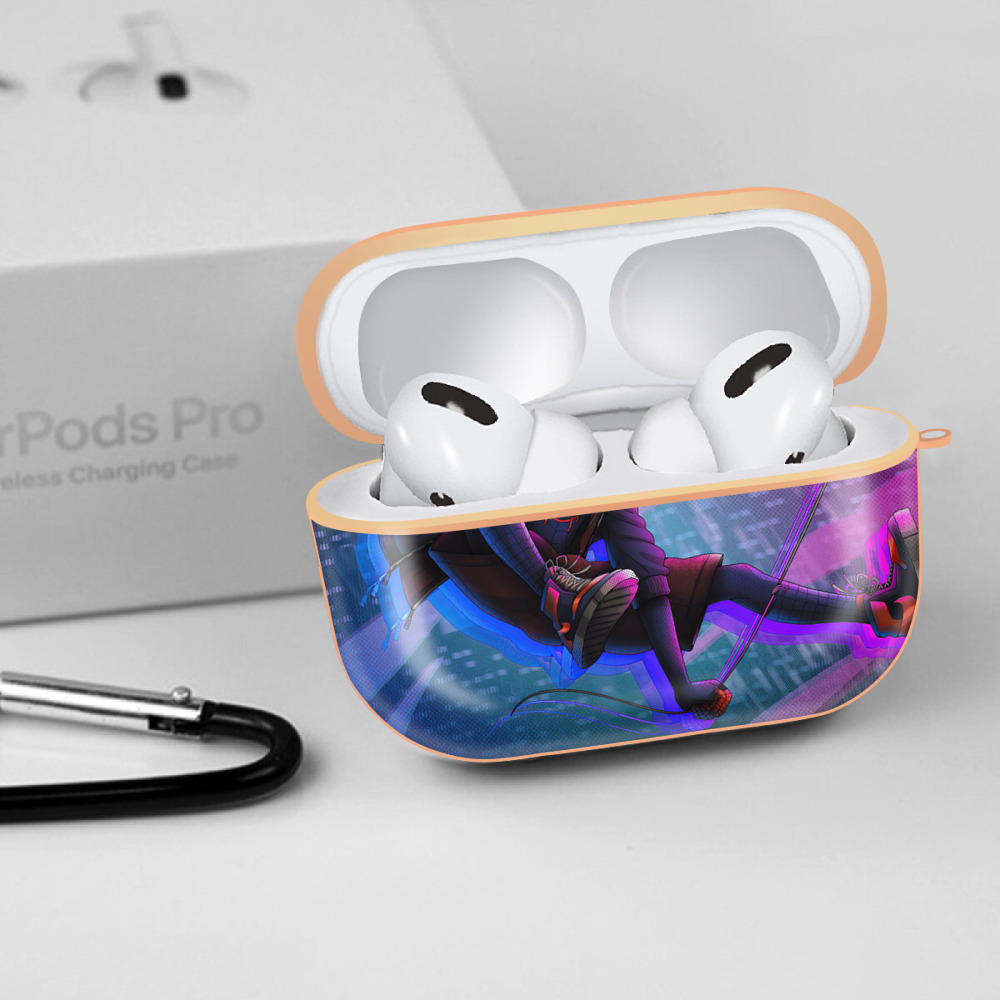 Spider Man スパイダーマン 【AirPods Pro用】ハードシェル保護ケース｜耐衝撃・防指紋・カラビナ付き商品仕様