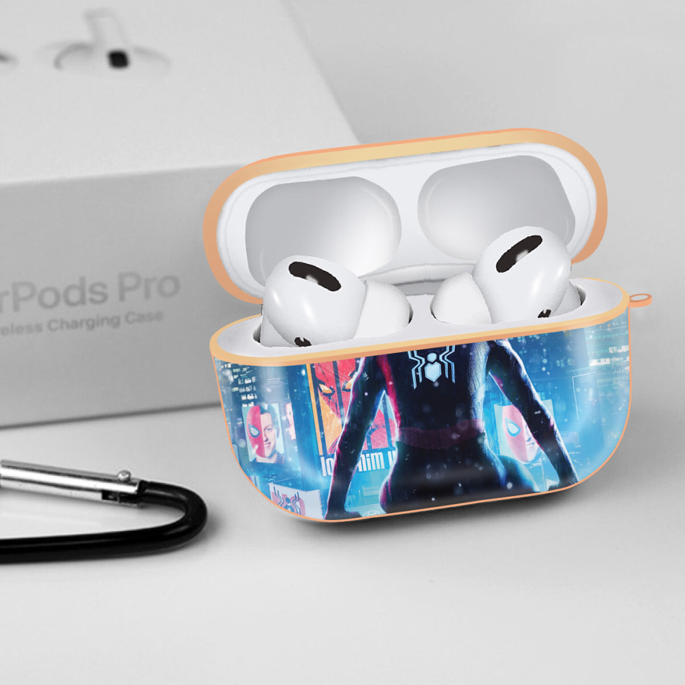 Spider Man スパイダーマン 【AirPods Pro用】ハードシェル保護ケース｜耐衝撃・防指紋・カラビナ付き商品仕様
