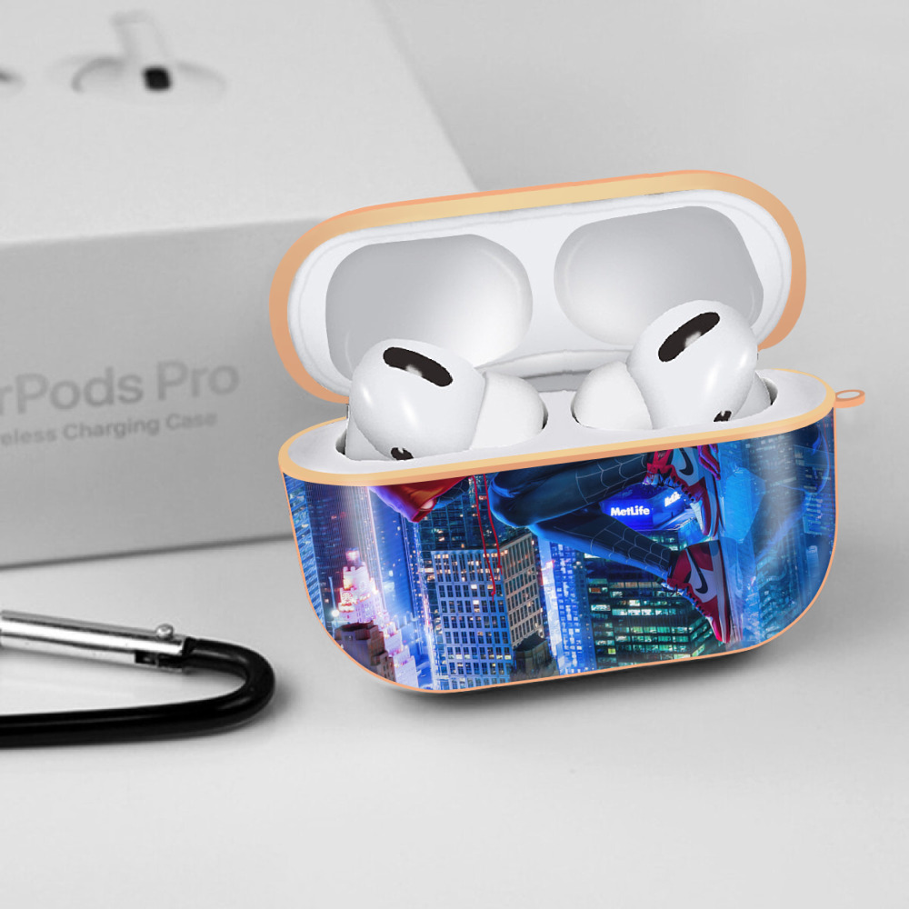 Spider Man スパイダーマン 【AirPods Pro用】ハードシェル保護ケース｜耐衝撃・防指紋・カラビナ付き商品仕様