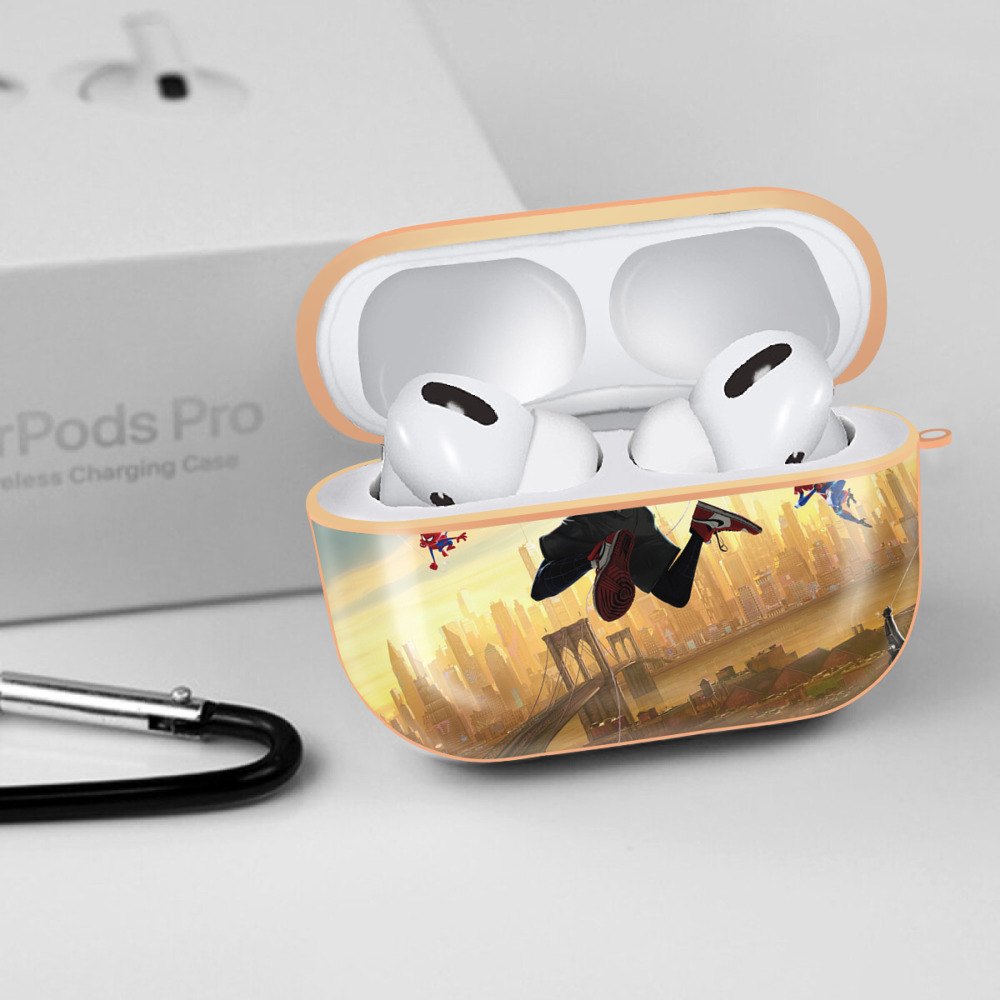 Spider Man スパイダーマン 【AirPods Pro用】ハードシェル保護ケース｜耐衝撃・防指紋・カラビナ付き商品仕様