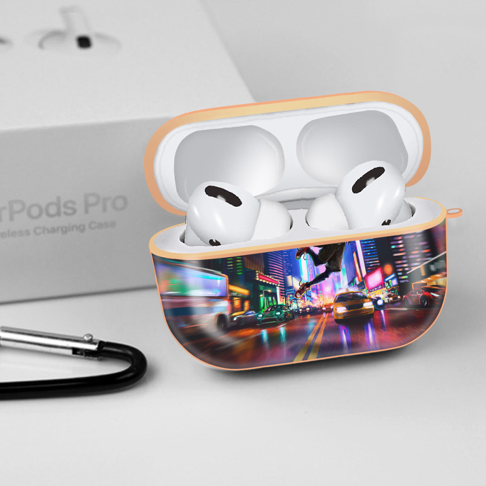 Spider Man スパイダーマン 【AirPods Pro用】ハードシェル保護ケース｜耐衝撃・防指紋・カラビナ付き商品仕様