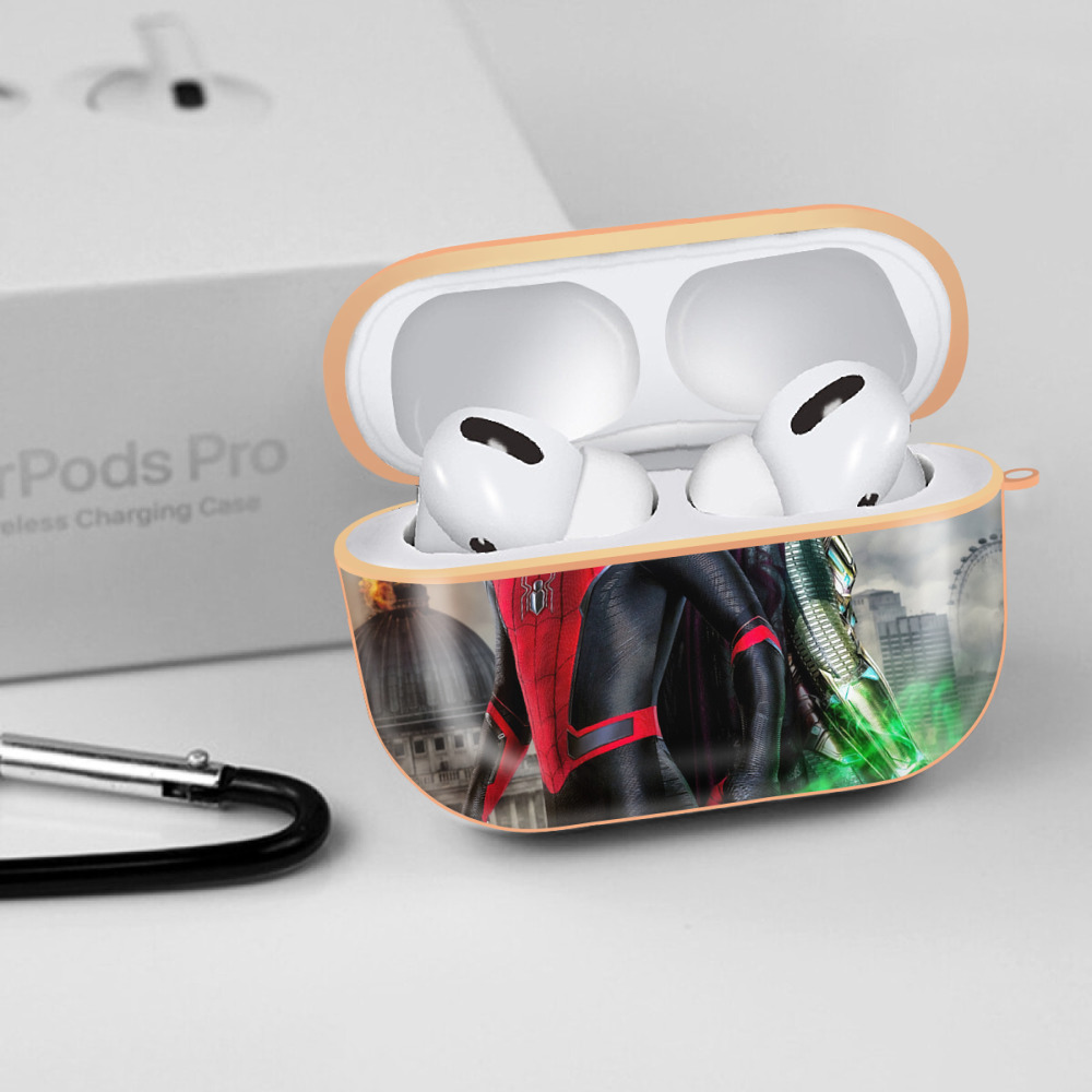 Spider Man スパイダーマン 【AirPods Pro用】ハードシェル保護ケース｜耐衝撃・防指紋・カラビナ付き商品仕様