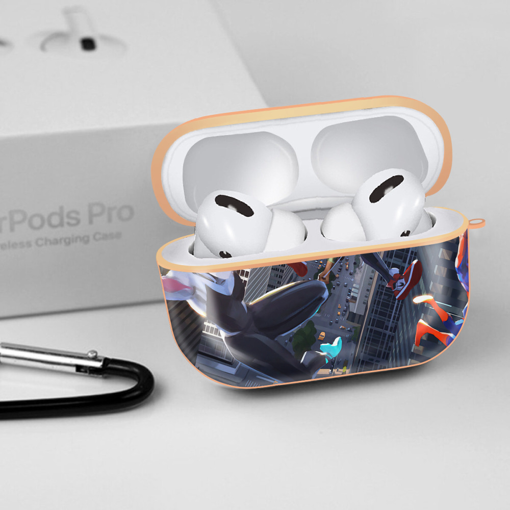 Spider Man スパイダーマン 【AirPods Pro用】ハードシェル保護ケース｜耐衝撃・防指紋・カラビナ付き商品仕様
