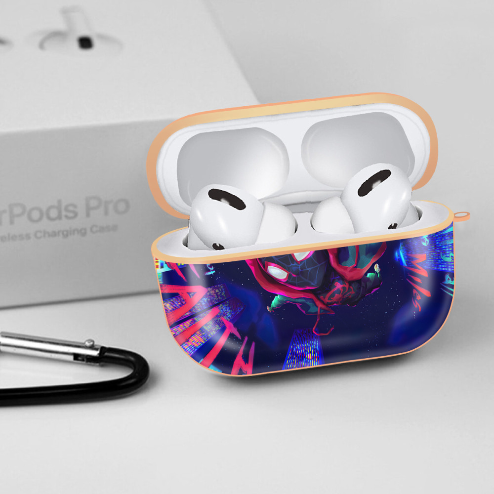 Spider Man スパイダーマン 【AirPods Pro用】ハードシェル保護ケース｜耐衝撃・防指紋・カラビナ付き商品仕様