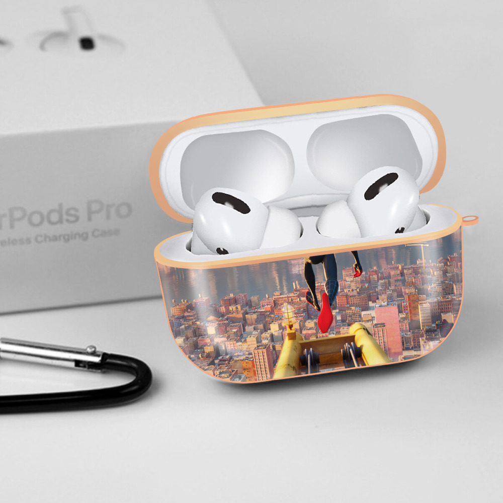 Spider Man スパイダーマン 【AirPods Pro用】ハードシェル保護ケース｜耐衝撃・防指紋・カラビナ付き商品仕様