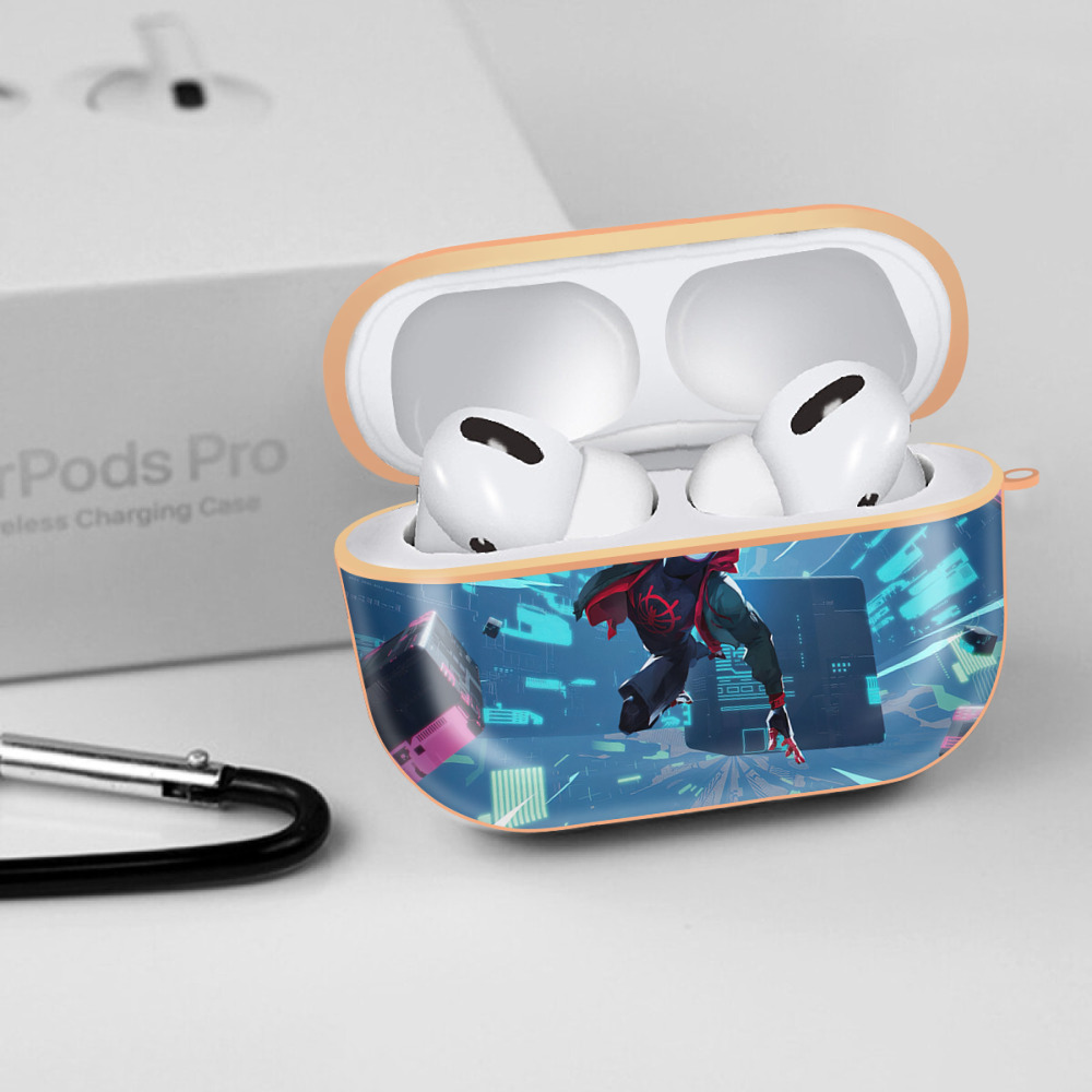 Spider Man スパイダーマン 【AirPods Pro用】ハードシェル保護ケース｜耐衝撃・防指紋・カラビナ付き商品仕様