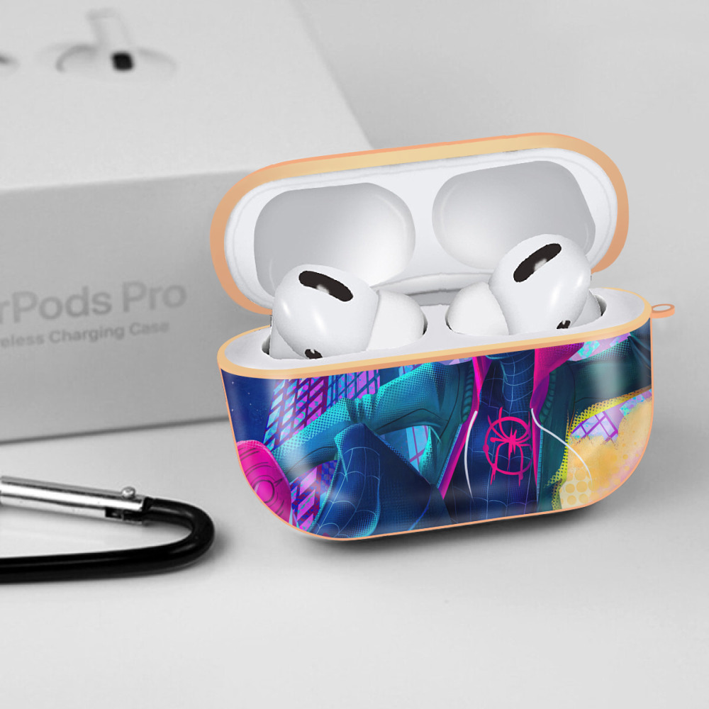 Spider Man スパイダーマン 【AirPods Pro用】ハードシェル保護ケース｜耐衝撃・防指紋・カラビナ付き商品仕様