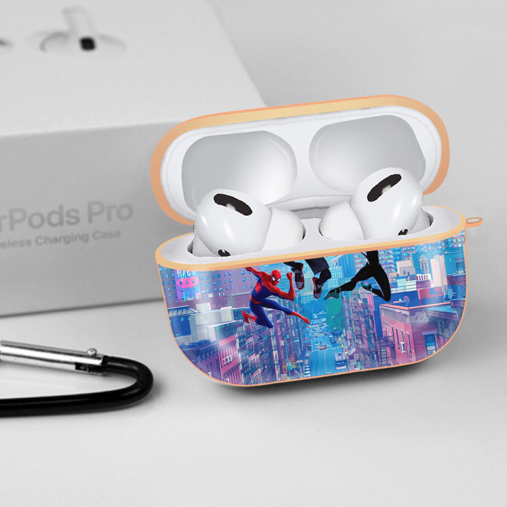 Spider Man スパイダーマン 【AirPods Pro用】ハードシェル保護ケース｜耐衝撃・防指紋・カラビナ付き商品仕様