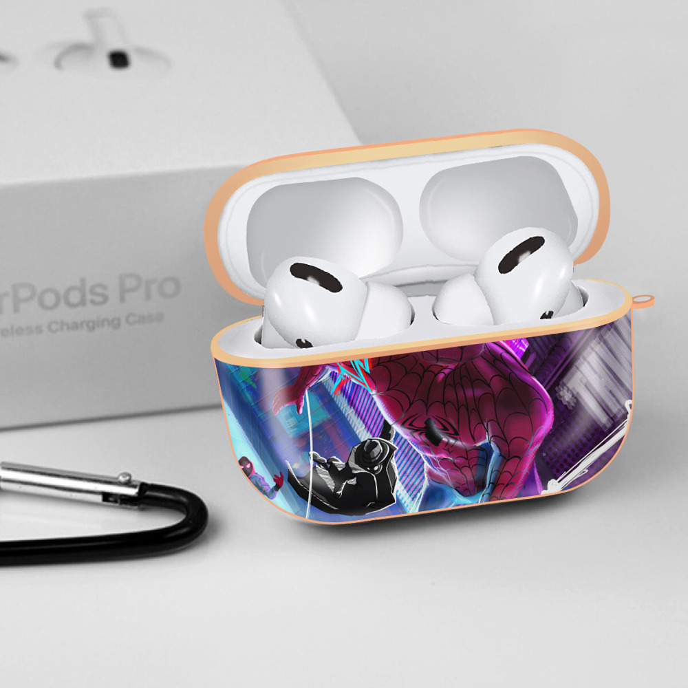 Spider Man スパイダーマン 【AirPods Pro用】ハードシェル保護ケース｜耐衝撃・防指紋・カラビナ付き商品仕様