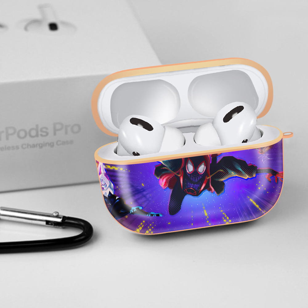 Spider Man スパイダーマン 【AirPods Pro用】ハードシェル保護ケース｜耐衝撃・防指紋・カラビナ付き商品仕様