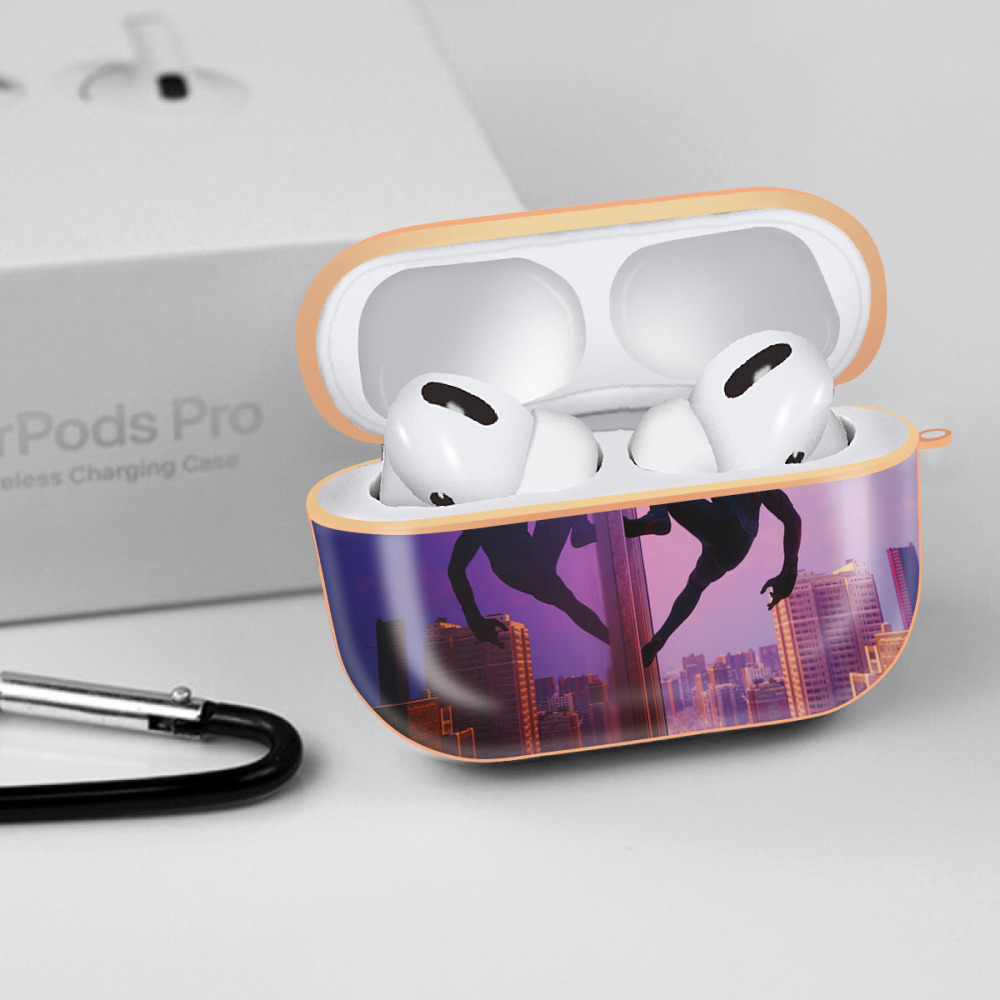 Spider Man スパイダーマン 【AirPods Pro用】ハードシェル保護ケース｜耐衝撃・防指紋・カラビナ付き商品仕様