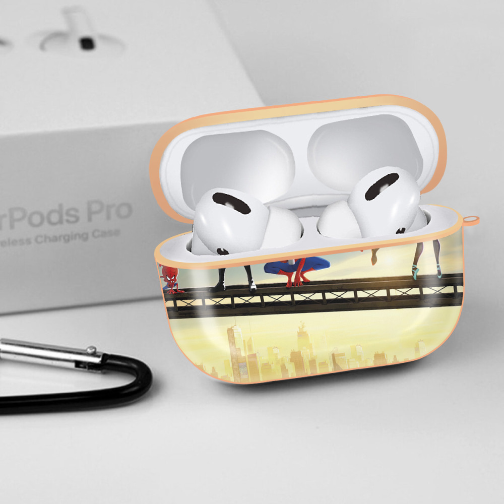 Spider Man スパイダーマン 【AirPods Pro用】ハードシェル保護ケース｜耐衝撃・防指紋・カラビナ付き商品仕様
