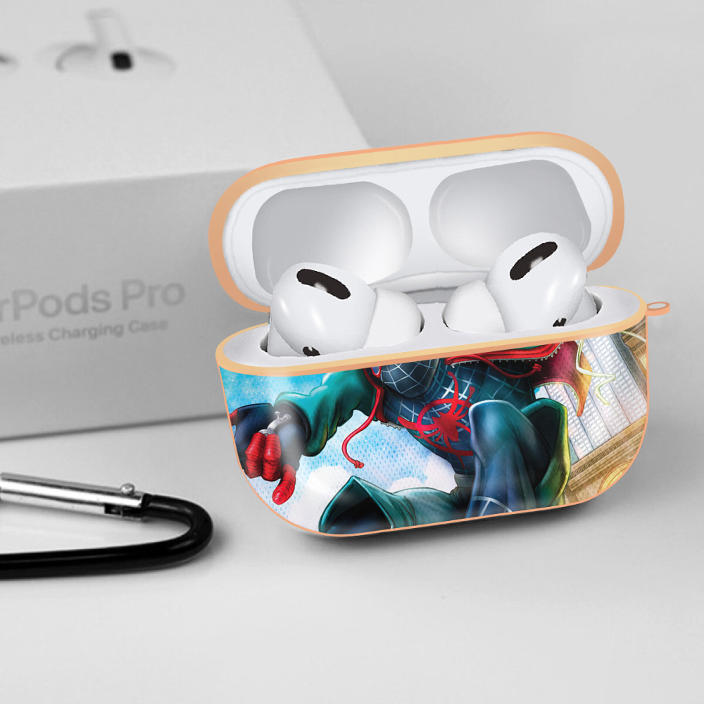Spider Man スパイダーマン 【AirPods Pro用】ハードシェル保護ケース｜耐衝撃・防指紋・カラビナ付き商品仕様