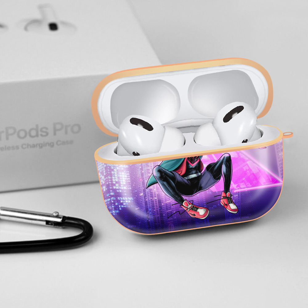 Spider Man スパイダーマン 【AirPods Pro用】ハードシェル保護ケース｜耐衝撃・防指紋・カラビナ付き商品仕様