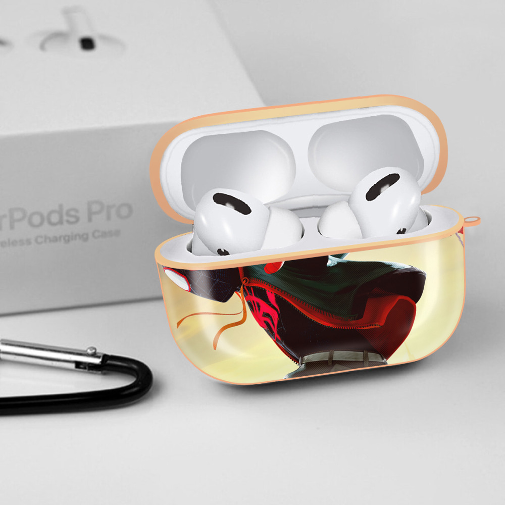 Spider Man スパイダーマン 【AirPods Pro用】ハードシェル保護ケース｜耐衝撃・防指紋・カラビナ付き商品仕様