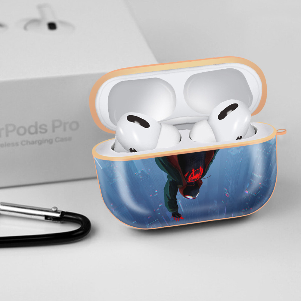 Spider Man スパイダーマン 【AirPods Pro用】ハードシェル保護ケース｜耐衝撃・防指紋・カラビナ付き商品仕様