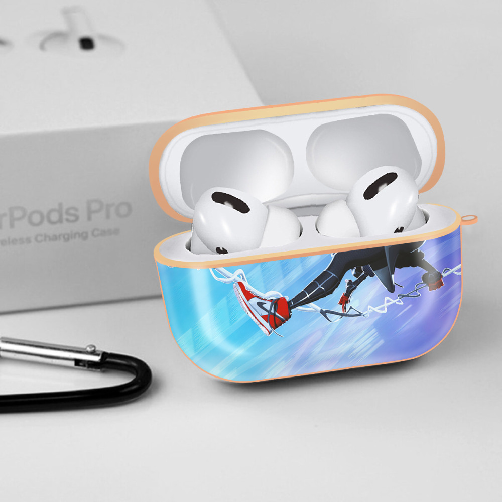 Spider Man スパイダーマン 【AirPods Pro用】ハードシェル保護ケース｜耐衝撃・防指紋・カラビナ付き商品仕様