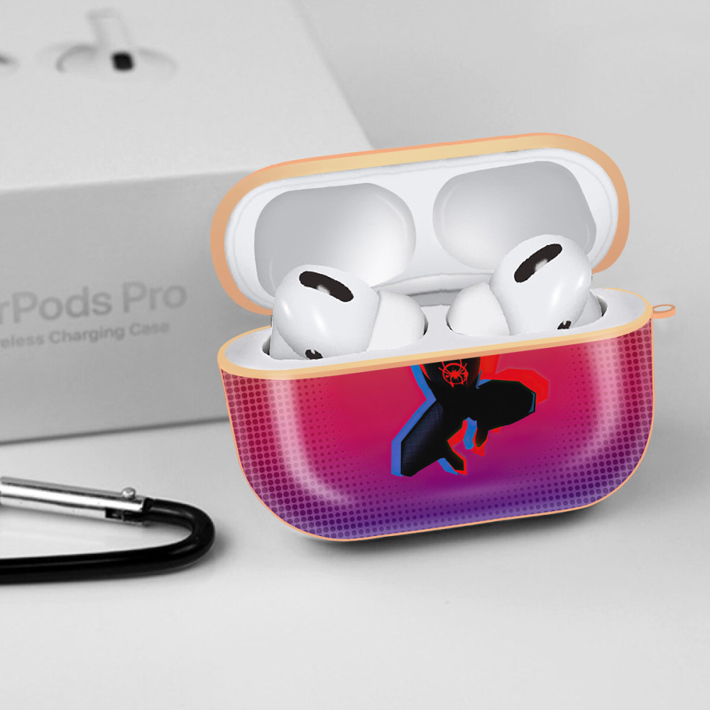 Spider Man スパイダーマン 【AirPods Pro用】ハードシェル保護ケース｜耐衝撃・防指紋・カラビナ付き商品仕様