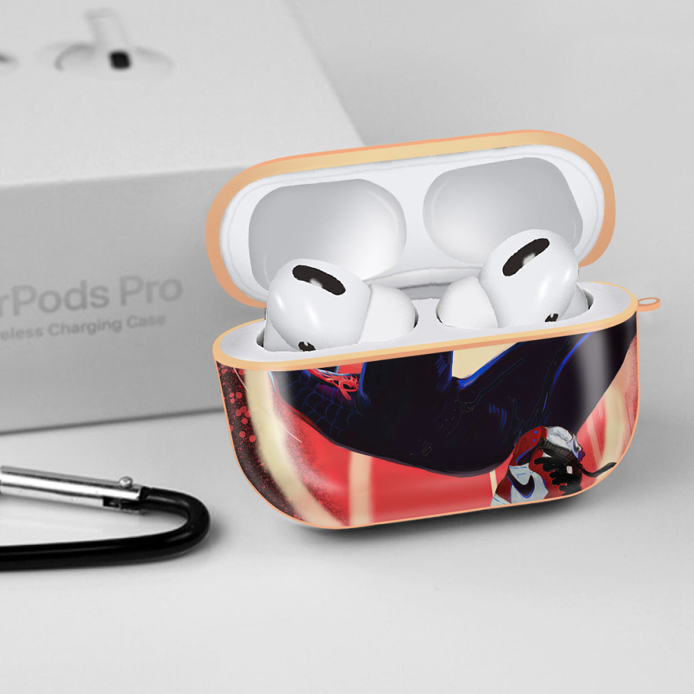 Spider Man スパイダーマン 【AirPods Pro用】ハードシェル保護ケース｜耐衝撃・防指紋・カラビナ付き商品仕様