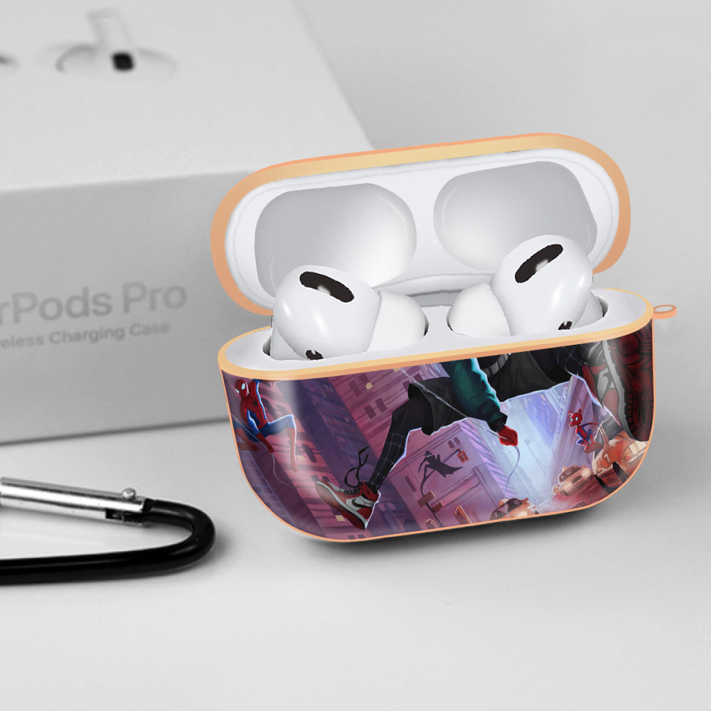 Spider Man スパイダーマン 【AirPods Pro用】ハードシェル保護ケース｜耐衝撃・防指紋・カラビナ付き商品仕様