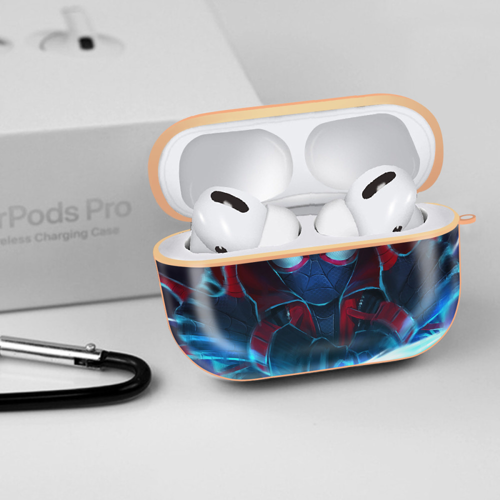 Spider Man スパイダーマン 【AirPods Pro用】ハードシェル保護ケース｜耐衝撃・防指紋・カラビナ付き商品仕様