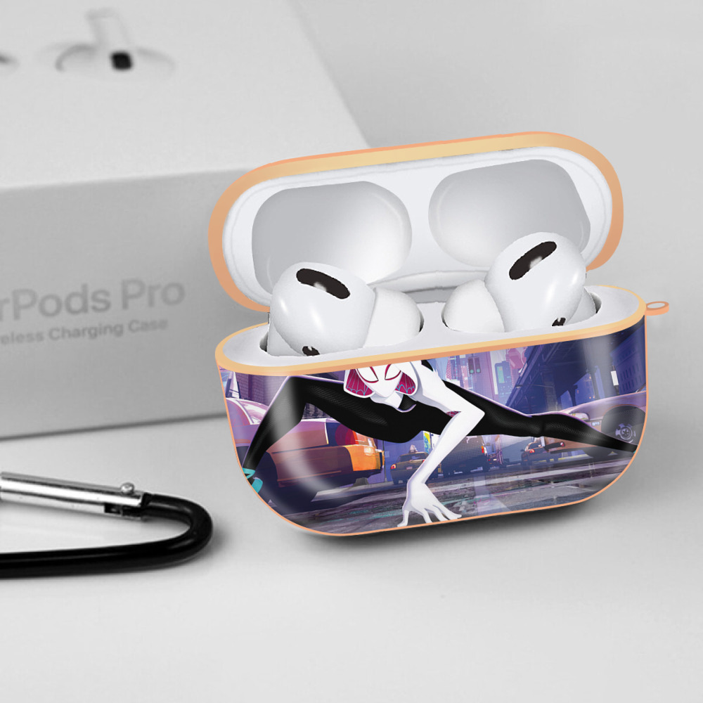 Spider Man スパイダーマン 【AirPods Pro用】ハードシェル保護ケース｜耐衝撃・防指紋・カラビナ付き商品仕様