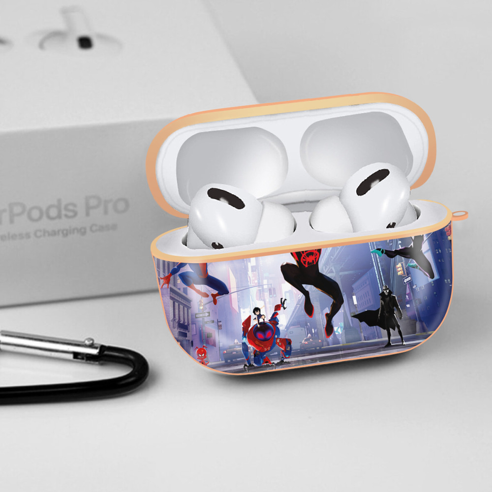 Spider Man スパイダーマン 【AirPods Pro用】ハードシェル保護ケース｜耐衝撃・防指紋・カラビナ付き商品仕様