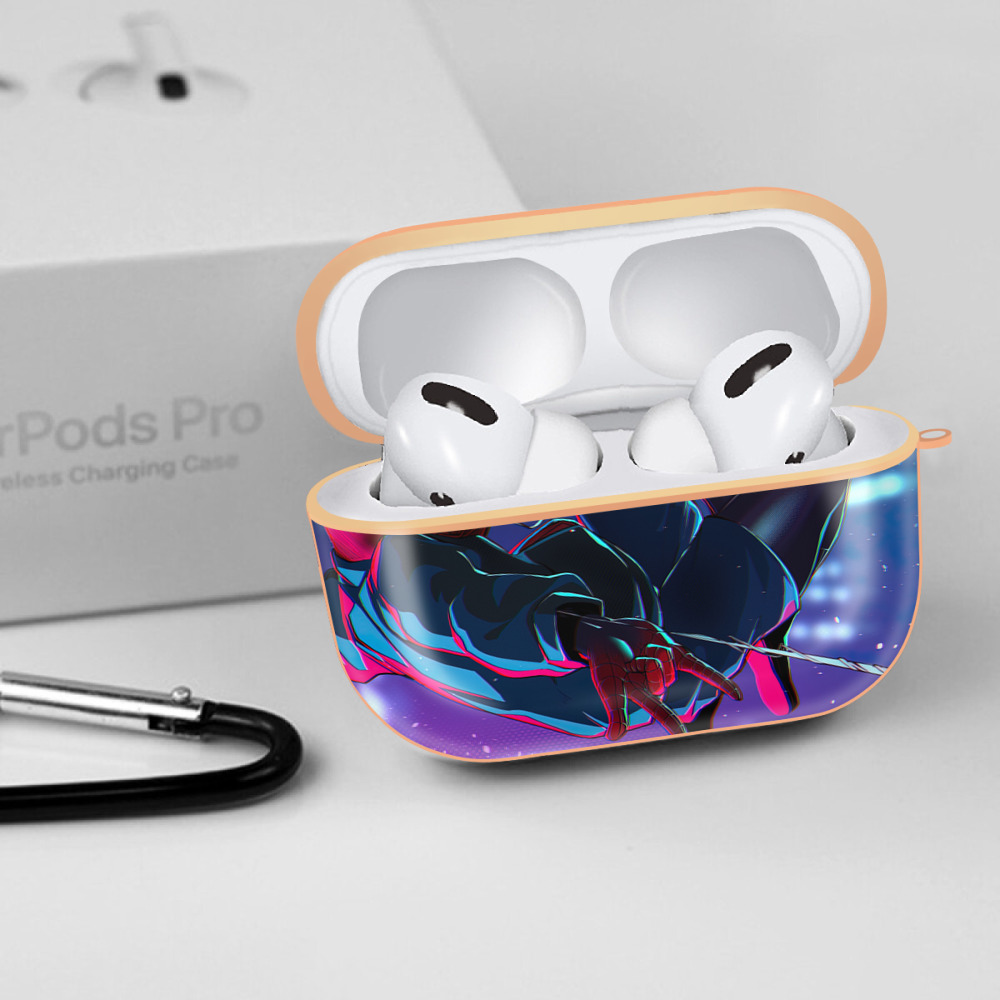 Spider Man スパイダーマン 【AirPods Pro用】ハードシェル保護ケース｜耐衝撃・防指紋・カラビナ付き商品仕様