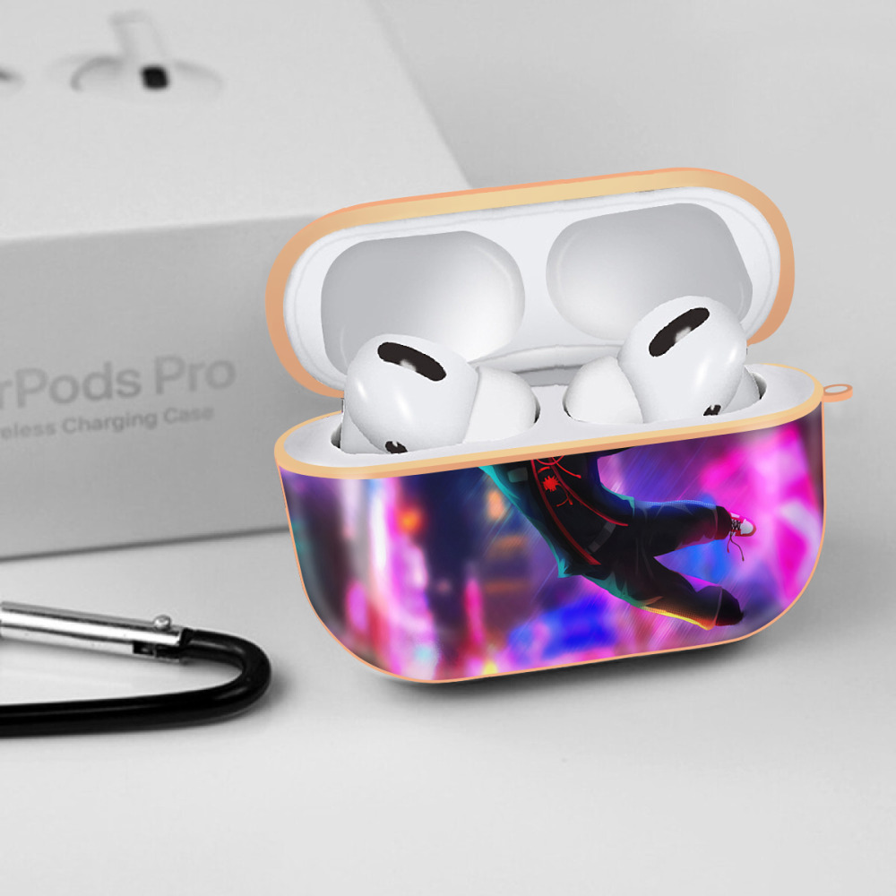 Spider Man スパイダーマン 【AirPods Pro用】ハードシェル保護ケース｜耐衝撃・防指紋・カラビナ付き商品仕様