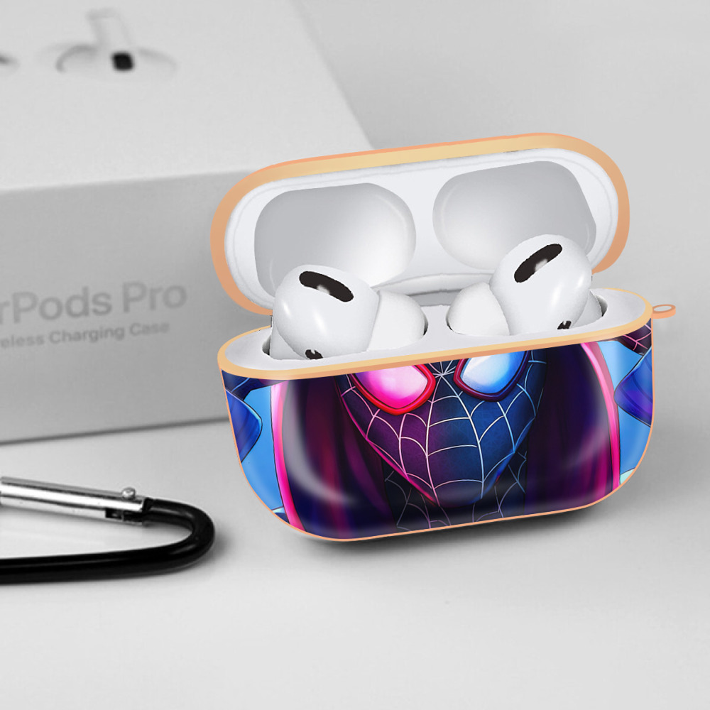 Spider Man スパイダーマン 【AirPods Pro用】ハードシェル保護ケース｜耐衝撃・防指紋・カラビナ付き商品仕様