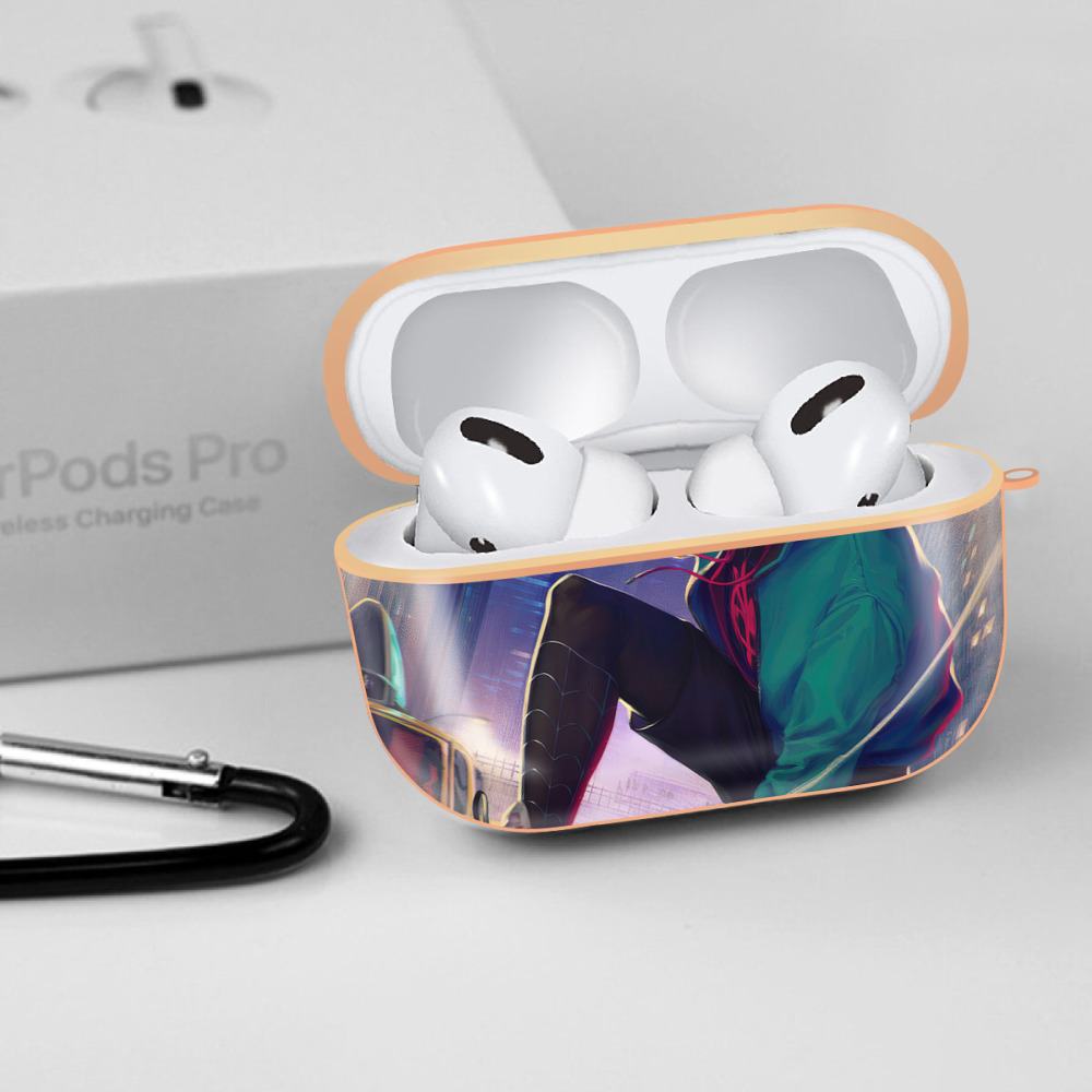 Spider Man スパイダーマン 【AirPods Pro用】ハードシェル保護ケース｜耐衝撃・防指紋・カラビナ付き商品仕様