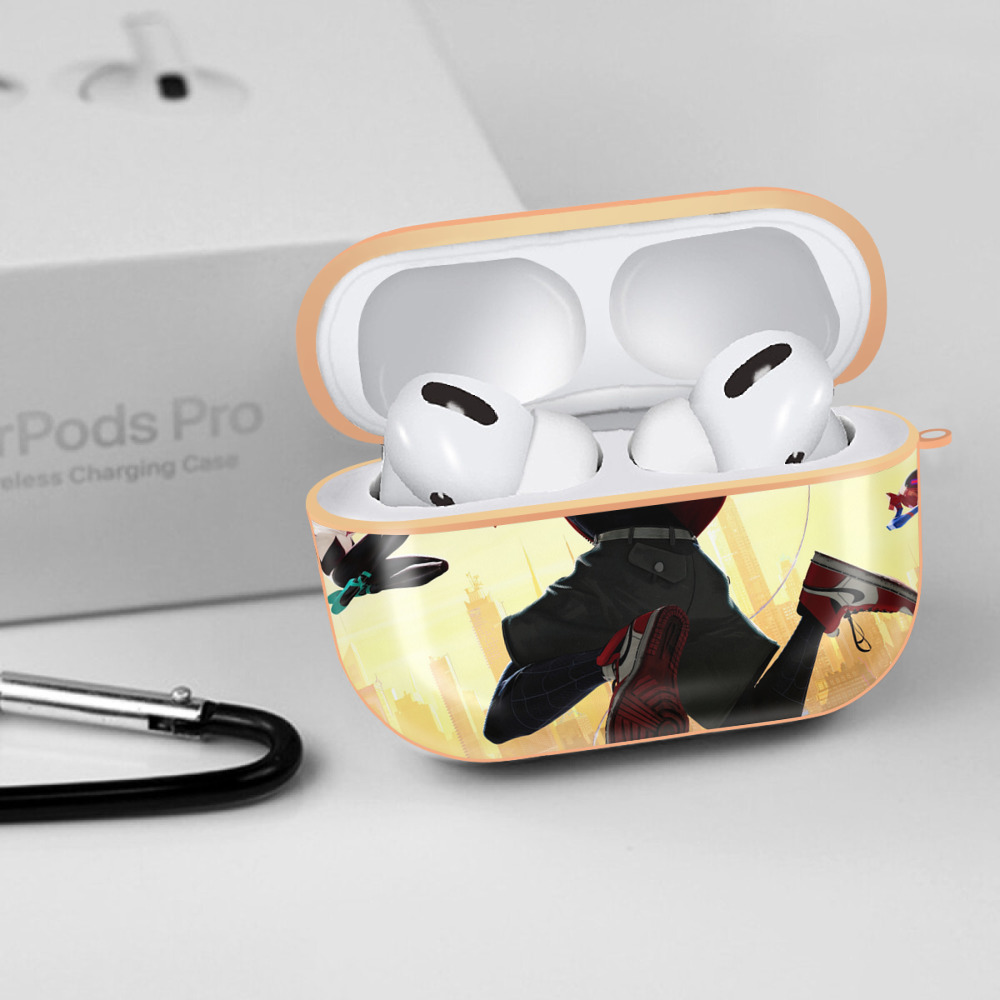 Spider Man スパイダーマン 【AirPods Pro用】ハードシェル保護ケース｜耐衝撃・防指紋・カラビナ付き商品仕様