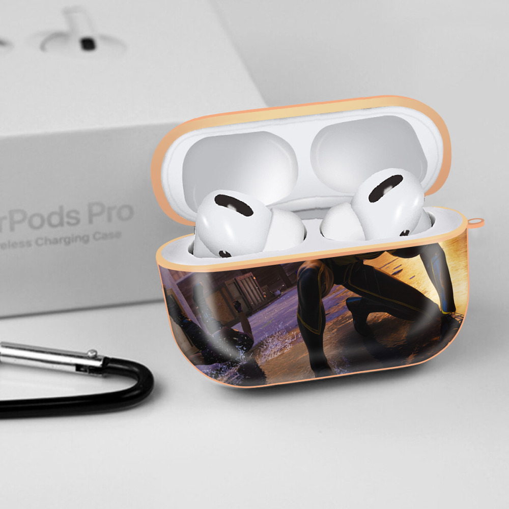 Spider Man スパイダーマン 【AirPods Pro用】ハードシェル保護ケース｜耐衝撃・防指紋・カラビナ付き商品仕様