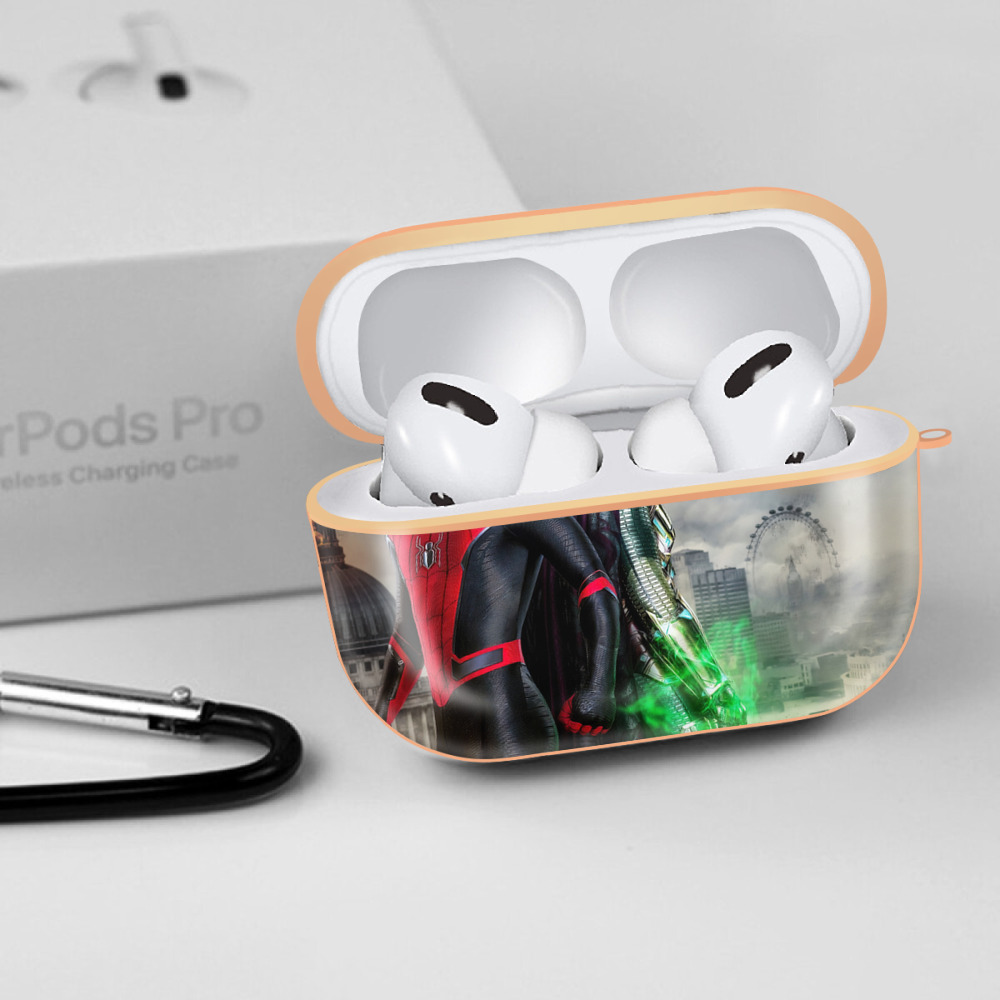 Spider Man スパイダーマン 【AirPods Pro用】ハードシェル保護ケース｜耐衝撃・防指紋・カラビナ付き商品仕様