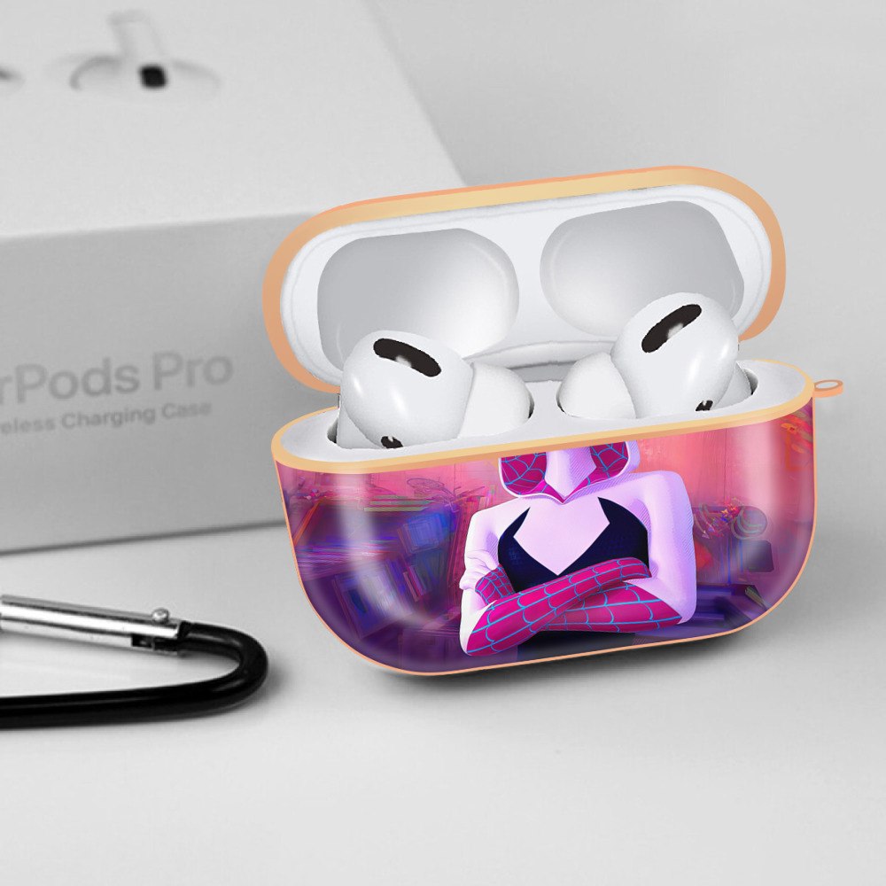 Spider Man スパイダーマン 【AirPods Pro用】ハードシェル保護ケース｜耐衝撃・防指紋・カラビナ付き商品仕様