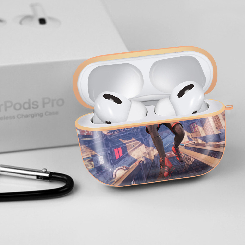 Spider Man スパイダーマン 【AirPods Pro用】ハードシェル保護ケース｜耐衝撃・防指紋・カラビナ付き商品仕様