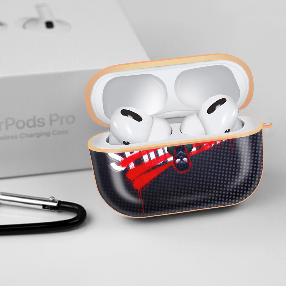 Spider Man スパイダーマン 【AirPods Pro用】ハードシェル保護ケース｜耐衝撃・防指紋・カラビナ付き商品仕様