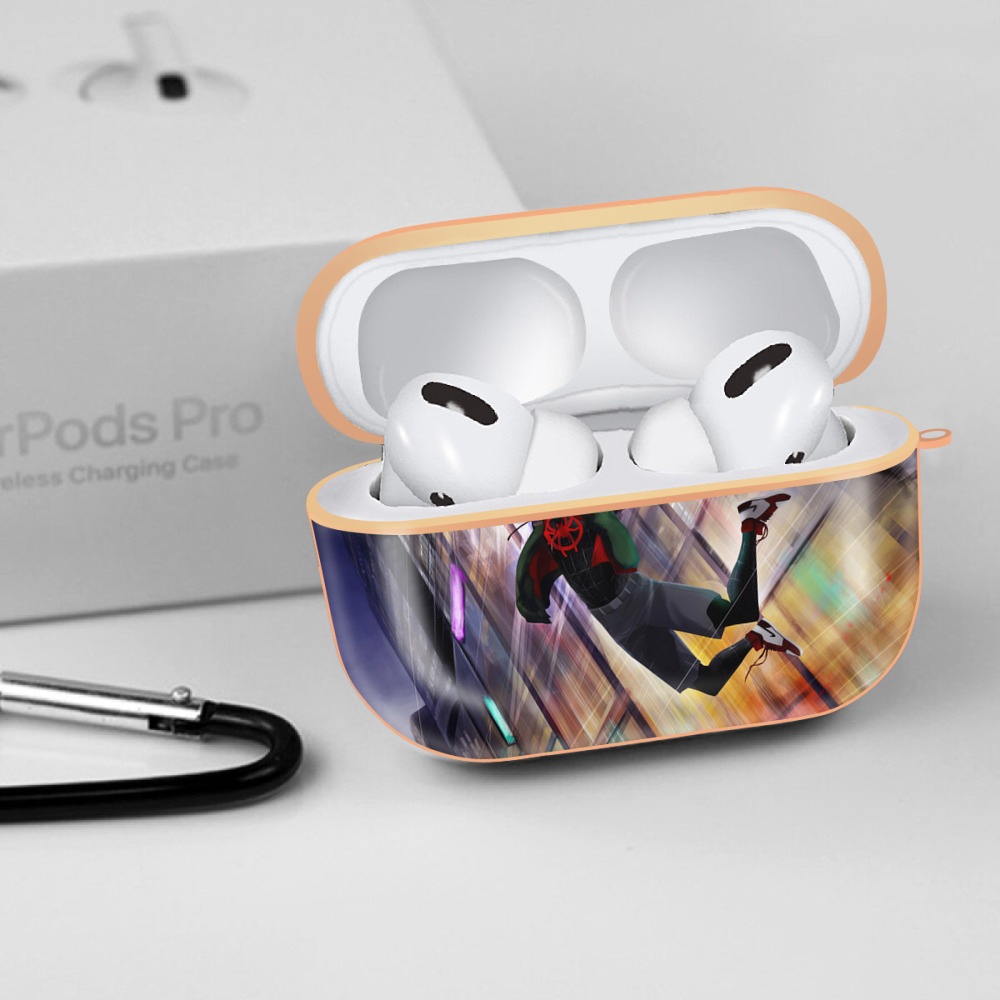 Spider Man スパイダーマン 【AirPods Pro用】ハードシェル保護ケース｜耐衝撃・防指紋・カラビナ付き商品仕様