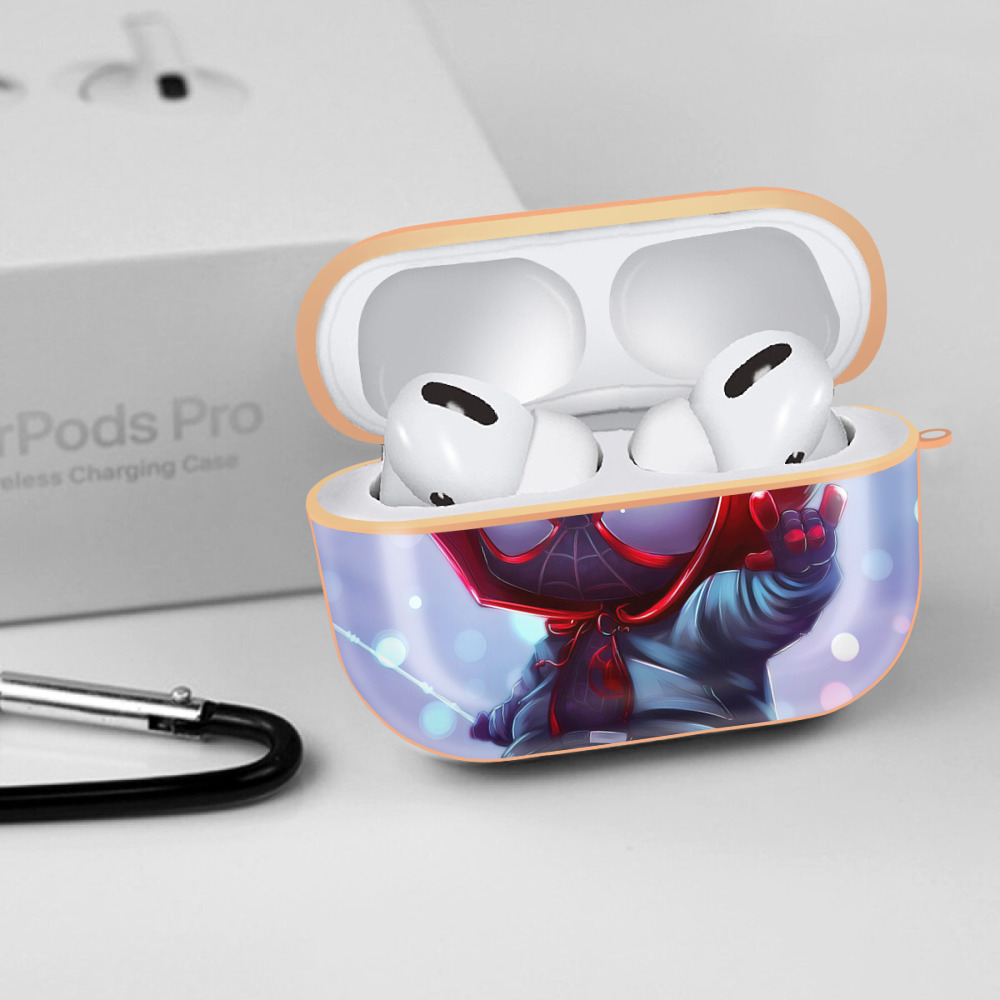 Spider Man スパイダーマン 【AirPods Pro用】ハードシェル保護ケース｜耐衝撃・防指紋・カラビナ付き商品仕様