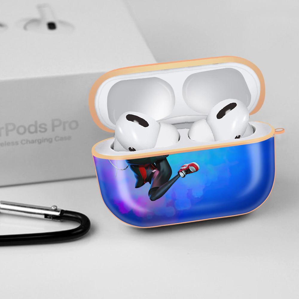 Spider Man スパイダーマン 【AirPods Pro用】ハードシェル保護ケース｜耐衝撃・防指紋・カラビナ付き商品仕様