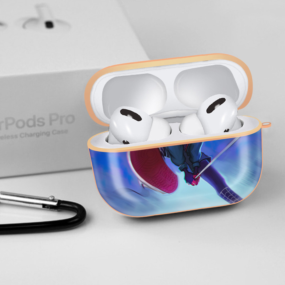 Spider Man スパイダーマン 【AirPods Pro用】ハードシェル保護ケース｜耐衝撃・防指紋・カラビナ付き商品仕様